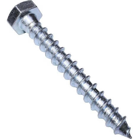 Tirefond Vis à Bois M8x60mm à Tête Hexagonale Pans Acier Zingué Assemblage Fixation Charpente Ossature Contreplaqués Agglomérés (1/5)
