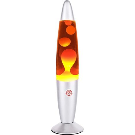 Lampada à lave orange futuriste avec interrupteur, modèle moderne pour ambiance rétro, éclairage décoratif, design néon, idéal chambre ou salon, 1 pièce. (1/4)