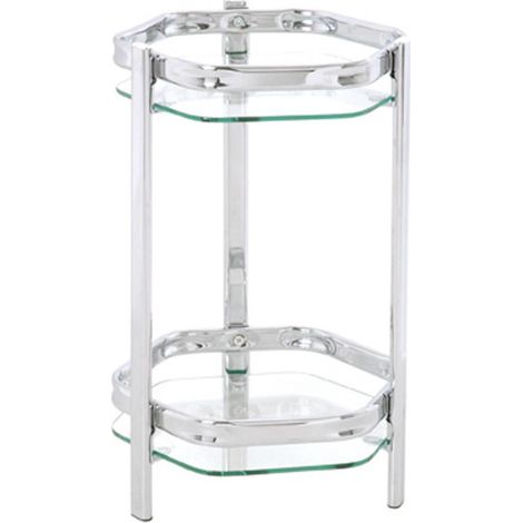Porte-Plantes Verre "Orchidea" 45cm Argent (1/2)