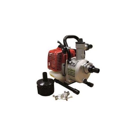 Motopompe thermique 2 temps 26 cc – Débit 6.6 m³/h – Hauteur de refoulement max 32 m – Aspiration jusqu'à 8 m – Moteur monocylindre 2.5 HP - at-25 (1/2)