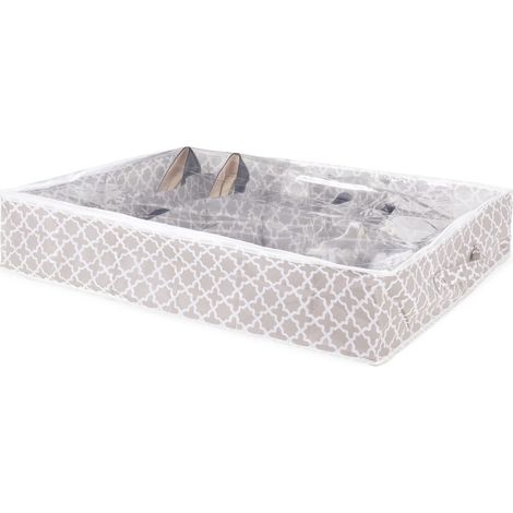 COMPACTOR Custodia salvaspazio sottoletto per scarpe, Antipolvere, Taupe MADISON, Polipropilene e EVA, 76 x 60 x H. 15 cm, RAN7469 (1/4)