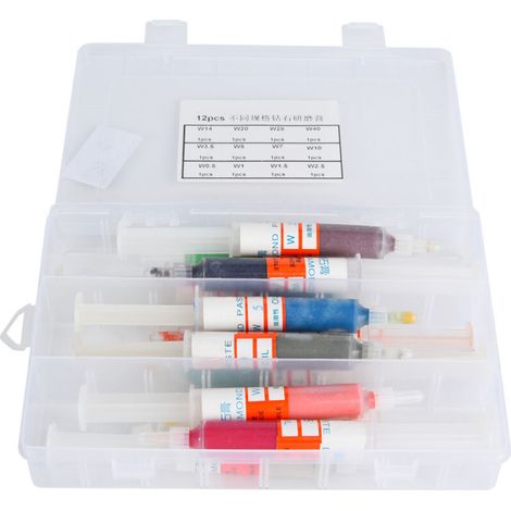 Kit de Polissage 12 Pièces - Pâte Diamantée, Cire Résineuse, Boîte de Rangement (1/5)