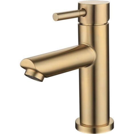 Badezimmerarmatur, Einhebel-Waschtischarmatur, Edelstahl, Höhe: 16 cm, Gold (1/5)