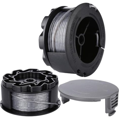 Trimmerfadenspule für BOSCH UniversalGrassCut 18 18-26 18-260 F016800570 mit Abdeckung (2 Stück)