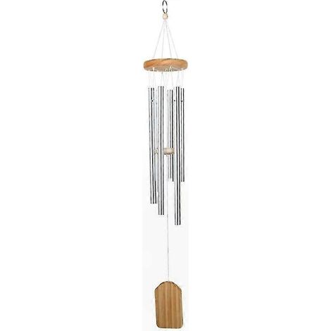 Windspiel für Garten und Terrasse, Aluminiumrohre und Massivholz, dekorative Außenglocken für Haus und Hof, beruhigende Atmosphäre. (1/5)