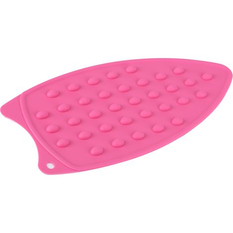 Tapis de fer en Silicone antidérapant, résistant à la chaleur, Protection de sécurité chaude, coussin de repos pour repassage (Rose rouge) (1/5)