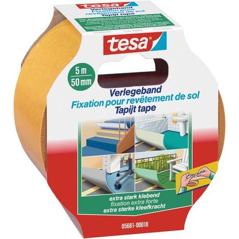 tesa Verlegeband 5 m x 50 mm Teppich-Verlegeband (1/2)