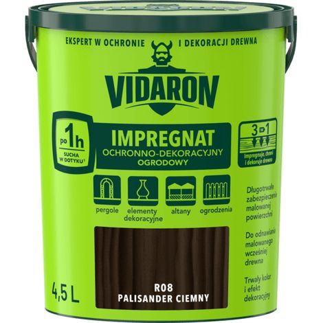 Impregnante per giardino Vidaron palissandro scuro R08 4,5L