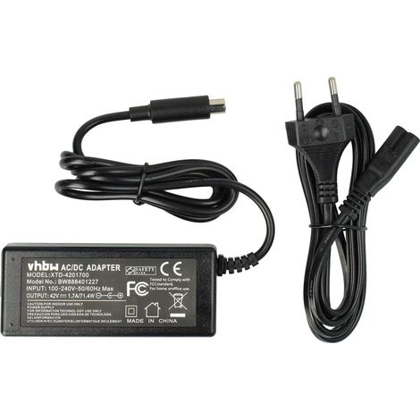 Chargeur de remplacement vhbw pour Segway / Ninebot 3802-503 pour hoverboard, scooter - 14,9 cm (1/5)