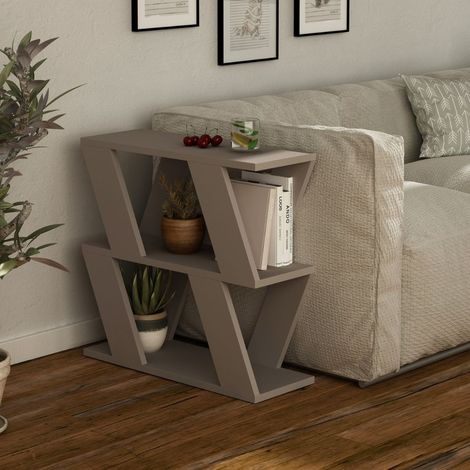 Tavolino da Soggiorno Laterale 60x22x57 cm in MDF Lazena Tortora (1/5)