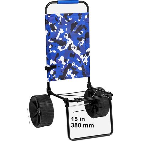 Carrito de playa, gran capacidad, ruedas resistentes, 31 kg (69 libras) (1/2)