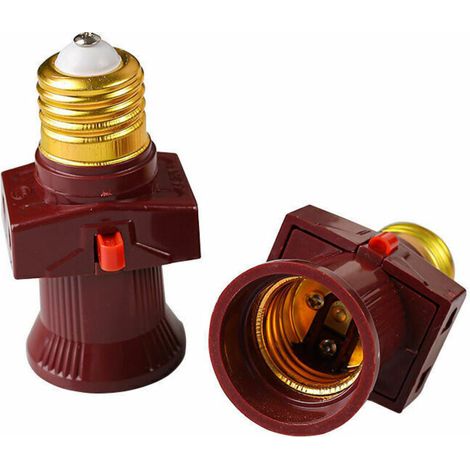 Lot de 2 douilles voleuse a vis E27 avec interrupteur 6A，250V [Classe énergétique A] [Classe énergétique A]