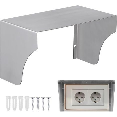 Copertura antipioggia per campanello e presa elettrica, copertura impermeabile in acciaio inox per presa esterna, protezione contro le intemperie e l'abbagliamento, compatibile con campanelli (1/5)