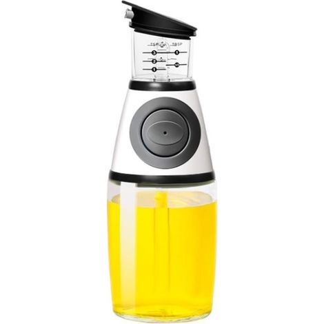Olive De Distributeur D'Huile Bouteilles Distribution Pots Vinaigre Cuisine d'olive Flacon pour Et Vinaigrette Becs Anti-Goutte Mesure Cuisson LéGumes éChelle (500ML) (1/5)
