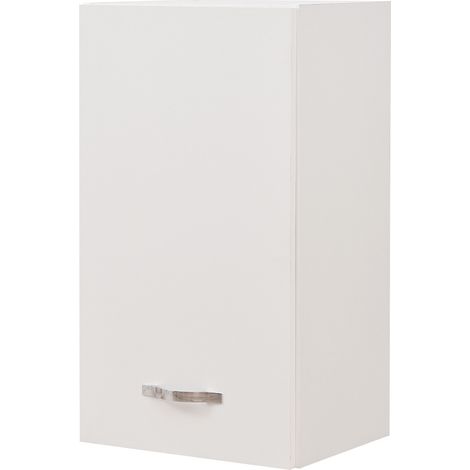 Pensile da Cucina Armadio Sospeso da Parete Design Minimal Colore Bianco (1/5)