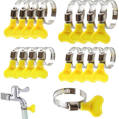 Clips Jubilee, 16 unidades, abrazaderas ajustables para mangueras, acero inoxidable, rango de 10 a 44 mm. (1/5)