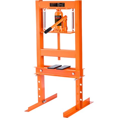 VEVOR Presse Hydraulique deAtelier 6 T Presse Automobile d’Etabli Course 110 mm Hauteur 55-250 mm avec Verin Cadre en H Robuste pour Montage Demontage des Silentblocs Roulements Pliage Redressage