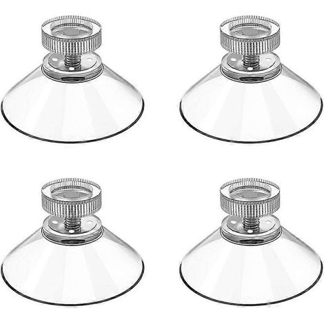 Lot de 4/10 ventouses transparentes M4 en plastique transparent, crochets de rechange pour outils de rangement de plateaux de table en verre (1/5)