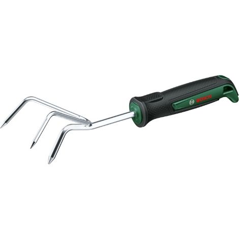 Bosch coltivatore manuale da giardino (per aerare e preparare il terreno nelle aiuole robusto acciaio inox impugnatura Softgrip design ergonomico) (1/4)