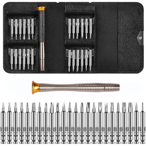 HONORNIC - 25-in-1 Precision Screwdriver Kit, Mini Screwdriver for Glasses, Phone, PC, Watch, Tablet, Camera, Toys (1/5)
