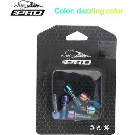 Vis de vélo M6x18mm pour VTT, couleur Xuan, creuse, accessoires de vélo, vis de frein à disque de vélo, couleur rouge or brillant (1/4)