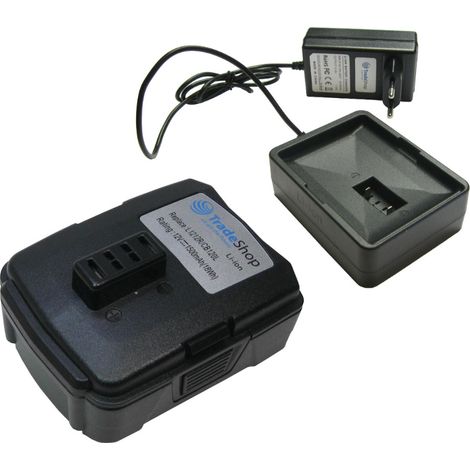 Trade-Shop 2in1 Set: Li-Ion Akku 12V / 1500mAh + Ladegerät 10,8V/12V für AEG/Ryobi BS12CA LSD1201 LSD1201PB CSDT1202N LSD1202 LSD1202PB LSDT 120 (1/4)