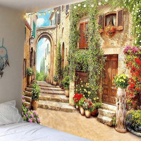 Tapisserie murale imprimée en 3D, personnalisable, pour la décoration de votre chambre ou de votre intérieur. (1/2)
