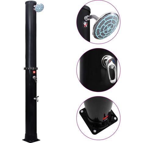 Solardusche mit Duschkopf und Wasserhahn 40 L