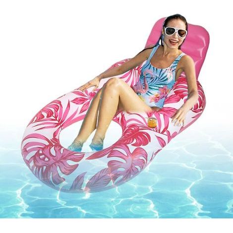 JSSEVN - Inflatable pool lounger for adults, mattress (1/5)