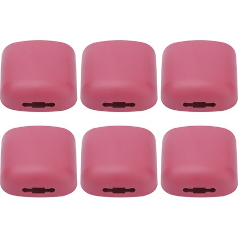 Set mit 6 wandmontierten Aufbewahrungsboxen für Fernbedienungen, Handys und Kleinigkeiten, zur Befestigung an der Wand neben dem Bett, Hängeregale, bordeauxrot (1/5)