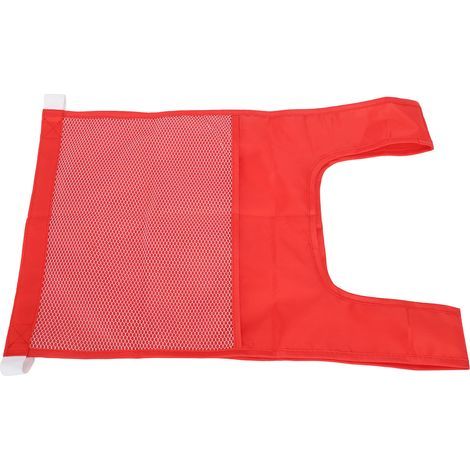 Veste d'apprentissage pour enfants avec lettres et chiffres, poches filet pour maternelle, développement cognitif, rouge (1/5)
