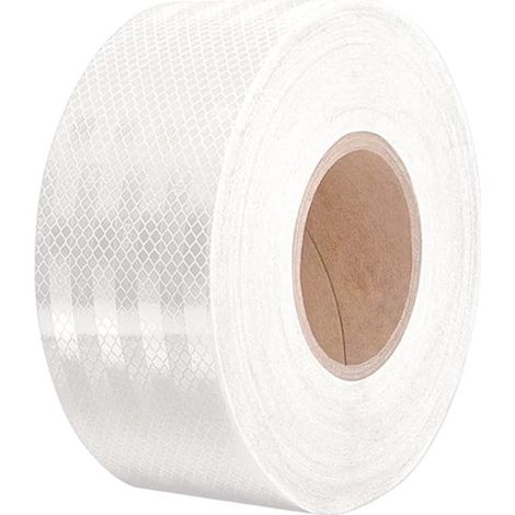 Sollbry Weißes Reflexband 10 m x 5 cm, reflektierendes Warnband, reflektierendes Klebeband, selbstklebendes Reflexband, Sicherheitsreflexionsband, reflektierendes Klebeband (1/5)