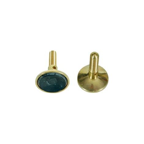PIEDINO REGISTRABILE GIREVOLE OTTONE LUCIDO- - ø mm.10 MA larghezza base ø mm.50x55/28h. - 10 pezzi