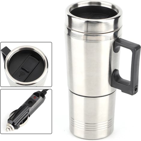 Elektrischer Wasserkocher fürs Auto, inklusive Kaffee- und Tee-Wärmebecher, 12 V, 350 ml + 150 ml (1/5)