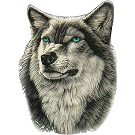 4pcs Loup Stickers Autocollants Voiture Personnalisé Autocollant Capot Voiture Loup Stickers Autocollants Stickers Voiture Tuning pour SUV Voiture Camion 3022cm