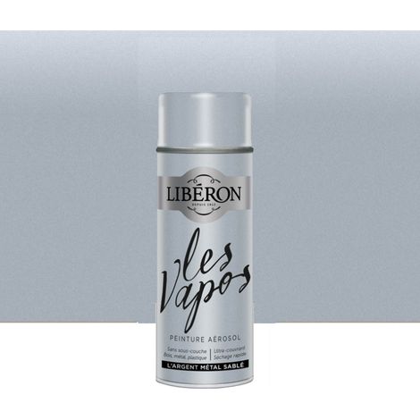 Peinture aérosol LIBÉRON Les Vapos Argent Métal Sablé 0,4 L (1/3)