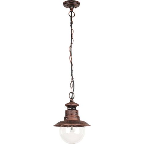 All'esterno pendente luce Odessa metallo antikbraun plastica Ø21,5cm H: 90cm IP44 (1/5)
