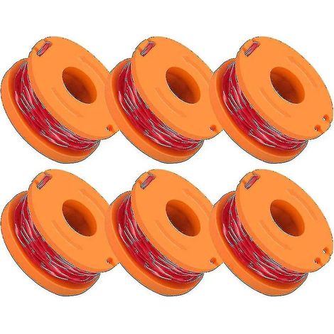Bobine De Fil Pour Coupe-Bordures - 4 1 X 1 8 Cm - Polyamide ABS - Rouge - Pour Tondeuses À Gazon - 6 Pièces
