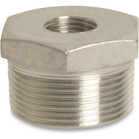 Réduction Inox Filetée 1" x 3/4" V4A, Raccord Réducteur pour Installation Eau