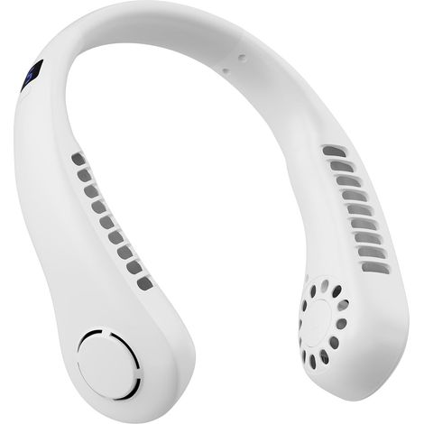 Ventilador de cuello portátil, rotación de 360°, mini ventilador portátil (blanco, 1 unidad) (1/5)