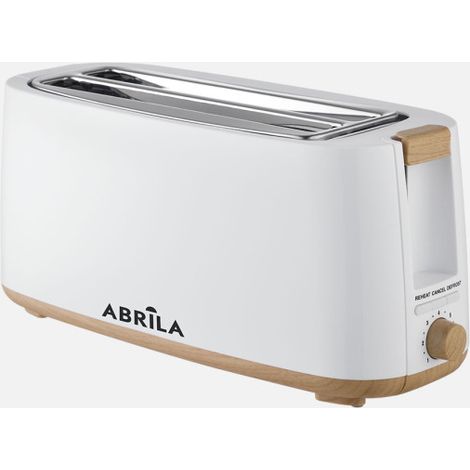 Tostador pan eume 1400w blanco/haya 7niveles tostado,descongelacion,  apag.automatico,2ranuras,recogemigas 17x38x14,5cm