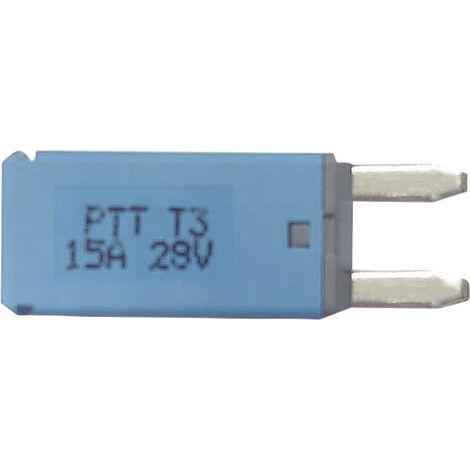 PARTS PTT Circuit Breaker Mini, type 3. Manual Reset, 15A C001-102-0064 Kfz Standard Flachsicherung