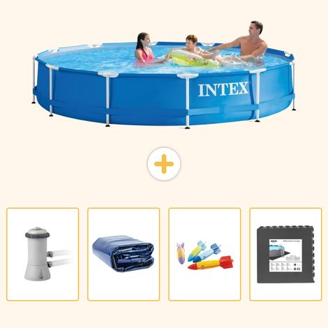 Intex Piscine Tubulaire Ronde - 366x76 cm - 5-pièces  S177 (1/5)