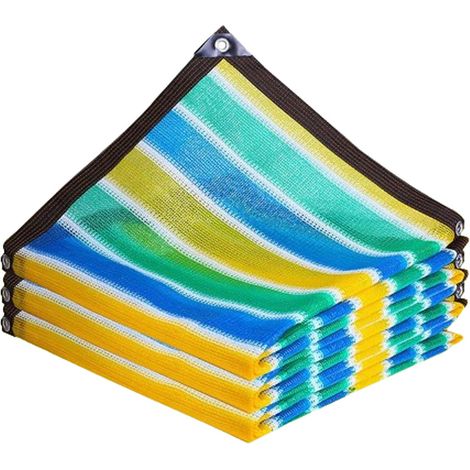 Voile d'ombrage légère et résistante, toile de protection solaire UV 90% avec œillets, idéale pour terrasse, fête, jardin et pelouse.