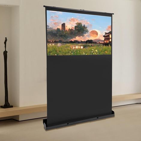 Toile de projection autoportant , Avec home cinéma 4K - Full HD 3D Gain 1.2 - Écran de vidéoprojecteur pour bureau, présentations, écoles (16:9) (1/5)