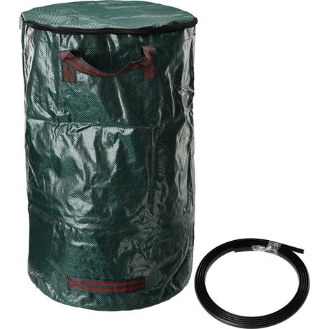 Toivize-Sac à déchets jardin 120L - Vert - PP imperméable - Grand sac ramasse-feuilles avec cadre rigide et poignées renforcées pour extérieur (1/5)