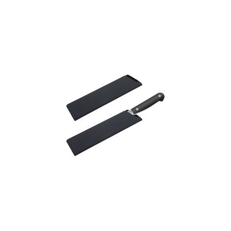 Lot de 2 protège-couteaux, 22 x 5,5 cm, étui de protection en ABS avec doublure en feutre, sac à couteaux pour couteau de chef, noir