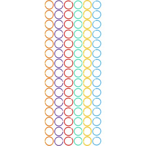 90 anneaux plastique reliure multifonction 6 couleurs jaune rouge bleu orange vert violet diamètre 27mm pour classement bureau maison (1/5)