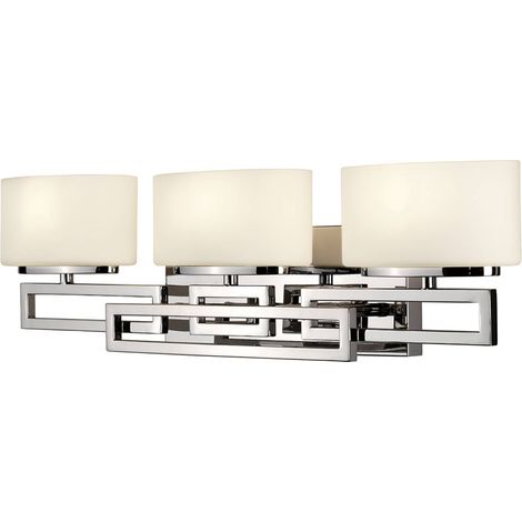 Elstead Lanza - Applique da parete a specchio con 3 luci per bagno Cromo lucido IP44, G9 (1/5)