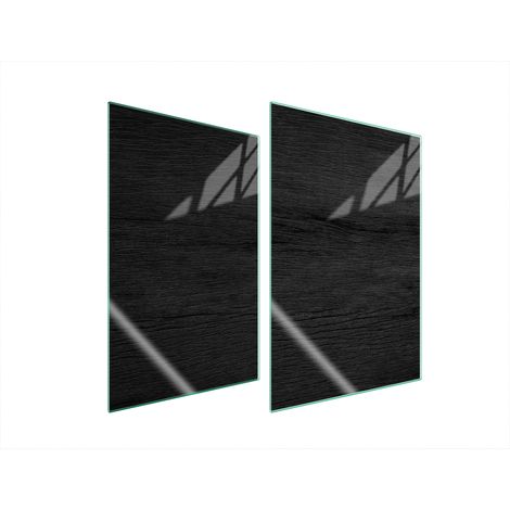 PIASTRA PROTETTIVA IN VETRO PER CUCINA 2x35x52 NERO (1/5)